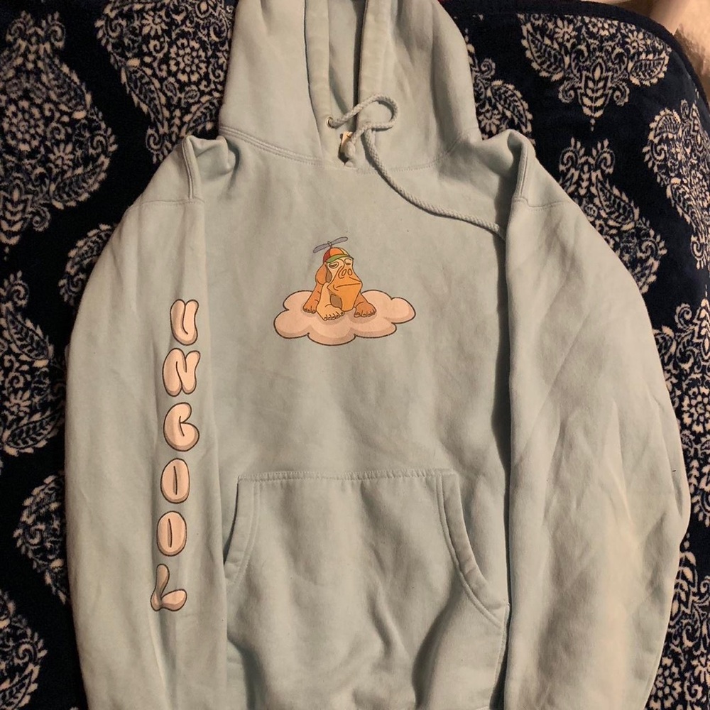 Light Blue Graphic Hoodie